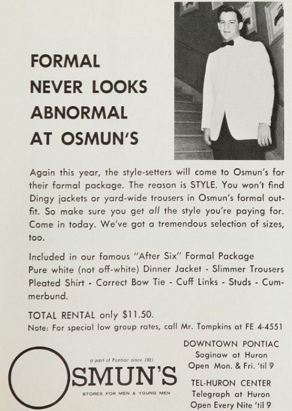 Osmuns Stores - 1965 Yearbook Ad (newer photo)